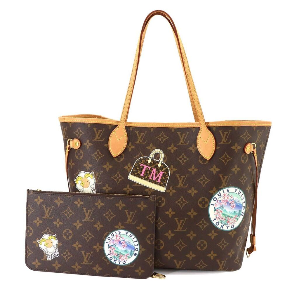 Louis Vuitton Neverfull MM Monogram My LV World Tour Tote Handbag RFID